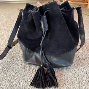 FRYE black bucket boho purse